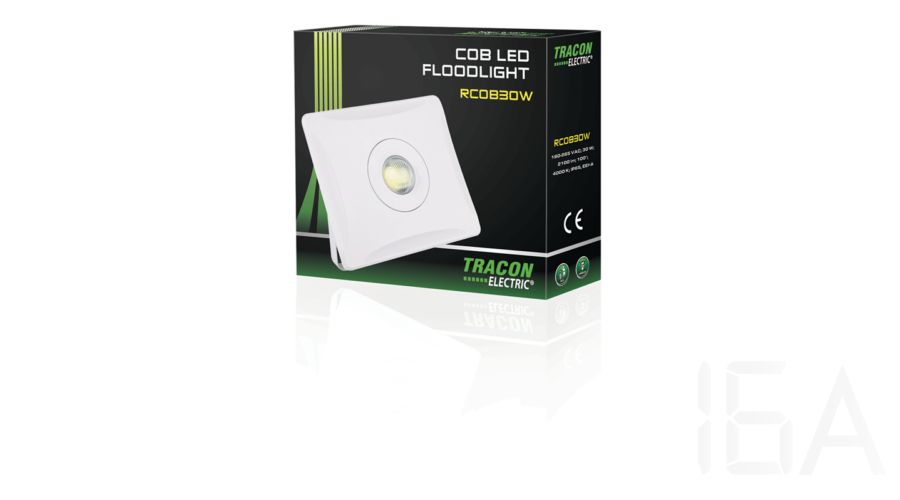Tracon  COB LED fényvető, fehér, RCOB30W LED reflektor 2